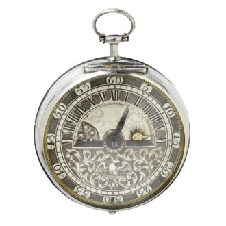 English silver watch with day and night indication Circa 1690