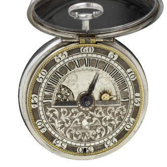 English silver watch with day and night indication Circa 1690