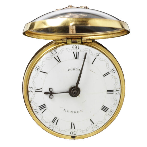 English gold pair cased repoussé verge watch Circa 1786 English gold pair cased repoussé verge watch Circa 1786
