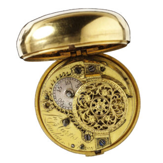 English gold pair cased repoussé verge watch Circa 1786