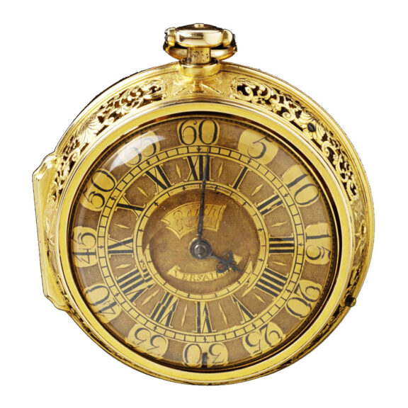English gold pair cased verge clock watch Circa 1710-1720