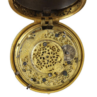 English gold pair cased verge clock watch Circa 1710-1720