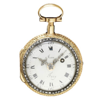 Swiss verge watch in a gold and enamel case Circa 1765-1770