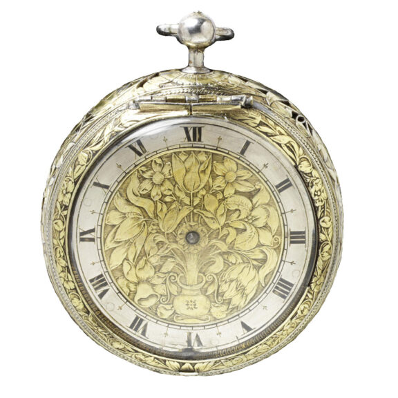 English verge in gilt and tortoiseshell pair cases Circa 1660