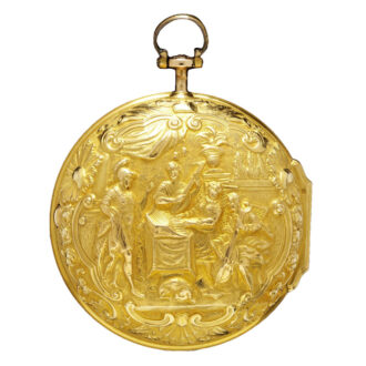 English gold pair cased verge repoussé pocket watch Circa 1730