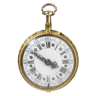 Dutch gold pair cased verge repoussé pocket watch Circa 1730