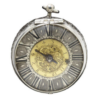 French silver pair cased verge pocket watch Circa 1690