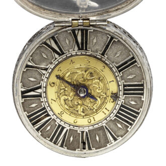 French silver pair cased verge pocket watch Circa 1690