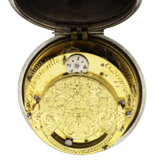 French silver pair cased verge pocket watch Circa 1690