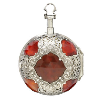 Unique English silver with Carnelian gemstone Circa 1711-1715