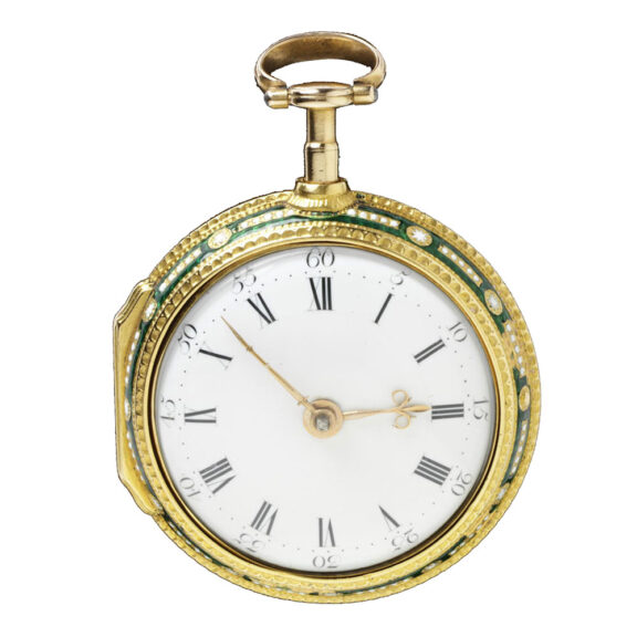English gold and enamel pair cased verge watch Circa 1778 English gold and enamel pair cased verge watch Circa 1778