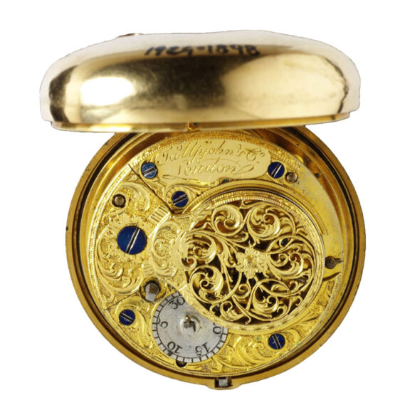 English gold and enamel pair cased verge watch Circa 1778 English gold and enamel pair cased verge watch Circa 1778