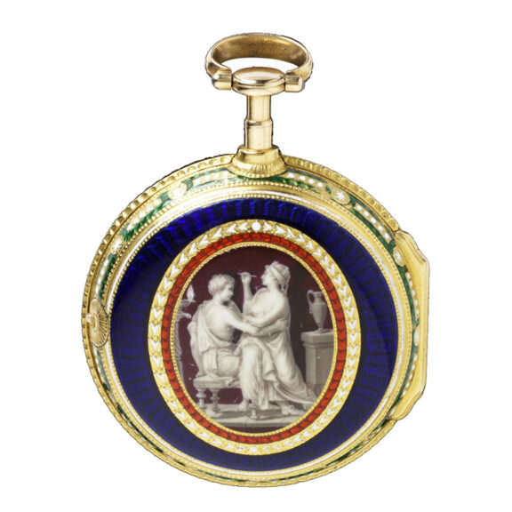 English gold and enamel pair cased verge watch Circa 1778