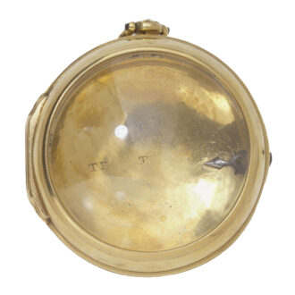 English gold open faced verge pocket watch Circa 1710