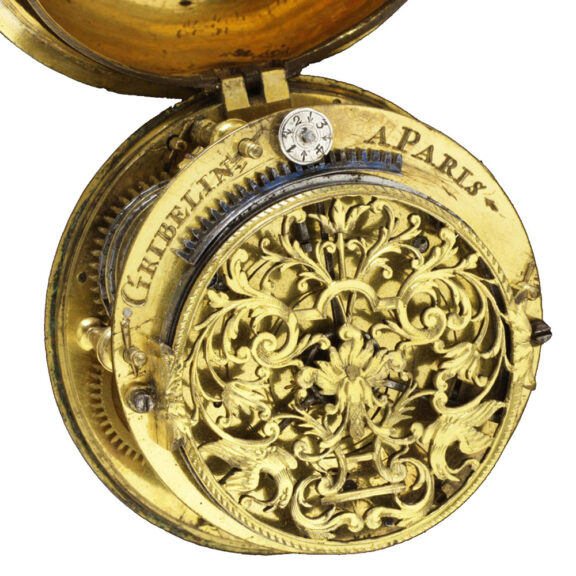 French full hunting brass verge pocket watch Circa 1710 French full hunting brass verge pocket watch Circa 1710