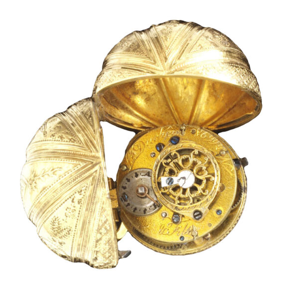 Swiss gold ball form verge pocket watch Circa 1790-1800 Swiss gold ball form verge pocket watch Circa 1790-1800