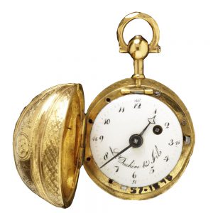Swiss gold ball form verge pocket watch Circa 1790-1800