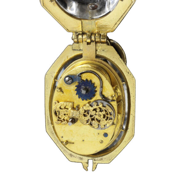 Swiss gilt brass watch in the shape of a diamond Circa 1630 Swiss gilt brass watch in the shape of a diamond Circa 1630
