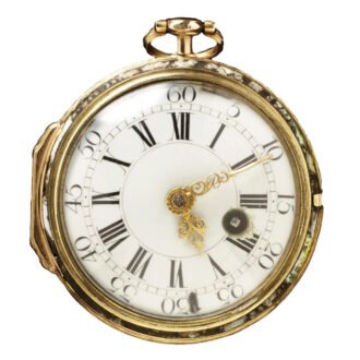 French gold verge watch with erotic scene Circa 1750