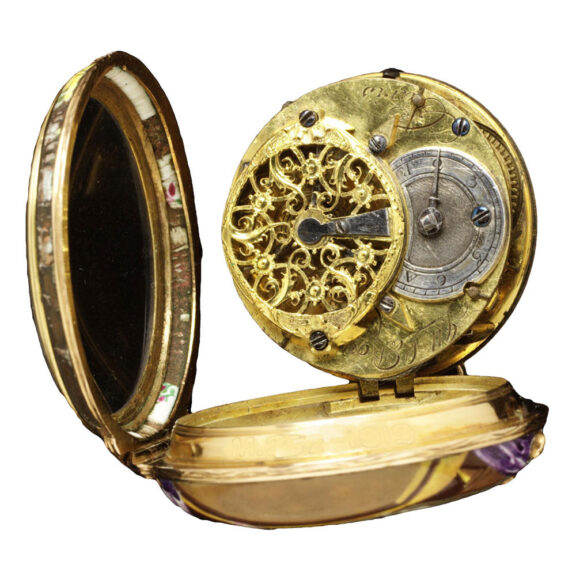 French gold verge watch with erotic scene Circa 1750 French gold verge watch with erotic scene Circa 1750