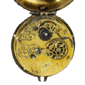 French silver chased and engraved verge watch Circa 1640 French silver chased and engraved verge watch Circa 1640