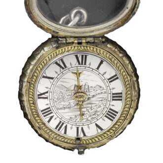 French silver chased and engraved verge watch Circa 1640 French silver chased and engraved verge watch Circa 1640