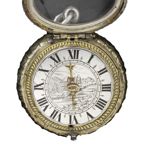French silver chased and engraved verge watch Circa 1640 French silver chased and engraved verge watch Circa 1640