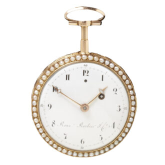 Swiss remarkable watch in gold, enamel and pearls Circa 1794