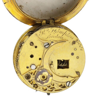 English gilded copper one-handed verge watch Circa 1760