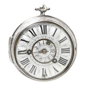 French silver verge pocket watch with alarm Circa 1720