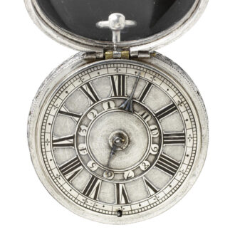 English silver verge watch with champlevé dial Circa 1670