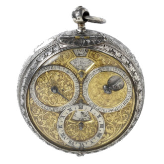 Swiss silver, gilt brass atronomical verge watch Circa 1660