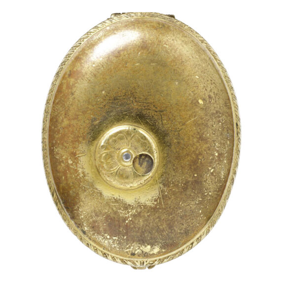 English gilt brass oval pendant pocket watch Circa 1610 English gilt brass oval pendant pocket watch Circa 1610