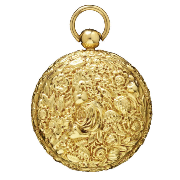 English gold repoussé decorated with flowers Circa 1815 English gold repoussé decorated with flowers Circa 1815