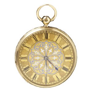 English gold braided pattern pocket watch Circa 1862