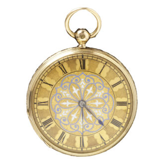 English gold braided pattern pocket watch Circa 1862