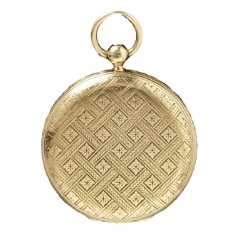 English gold braided pattern pocket watch Circa 1862
