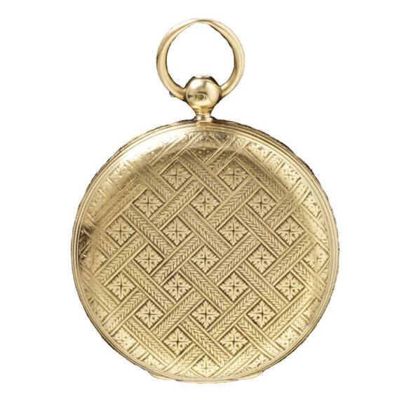 English gold braided pattern pocket watch Circa 1862 English gold braided pattern pocket watch Circa 1862