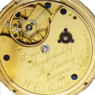 English gold braided pattern pocket watch Circa 1862