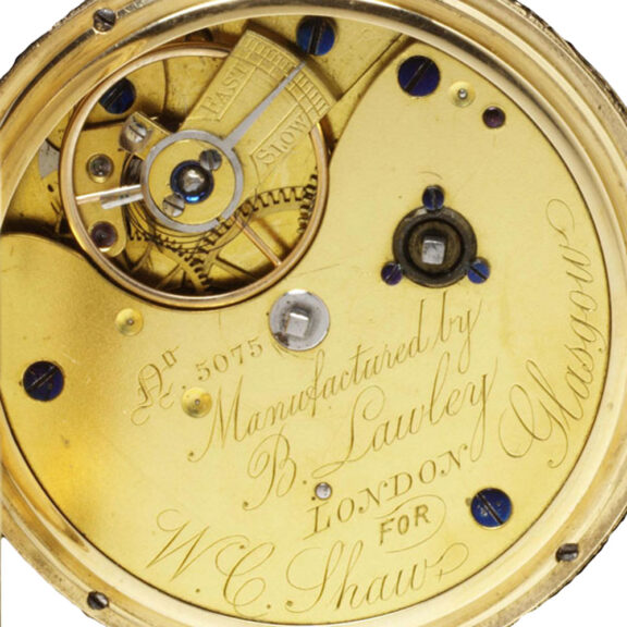 English gold braided pattern pocket watch Circa 1862 English gold braided pattern pocket watch Circa 1862