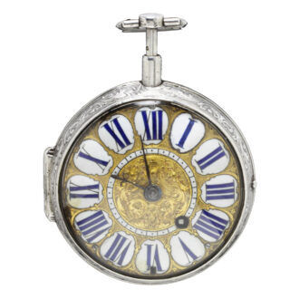 French silver quarter repeating verge pocket watch Circa 1700