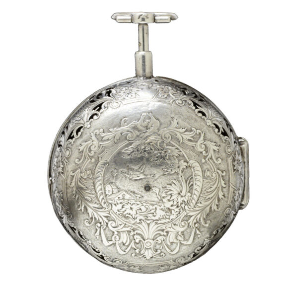 French silver quarter repeating verge pocket watch Circa 1700 French silver quarter repeating verge pocket watch Circa 1700
