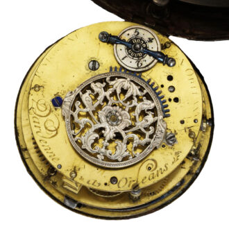 French silver quarter repeating verge pocket watch Circa 1700