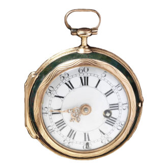French gold verge watch with bloodstone bowl Circa 1750