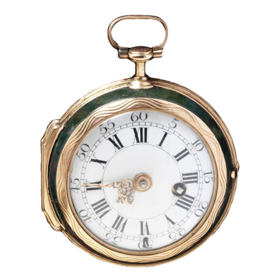 French gold verge watch with bloodstone bowl Circa 1750