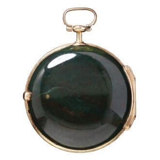 French gold verge watch with bloodstone bowl Circa 1750