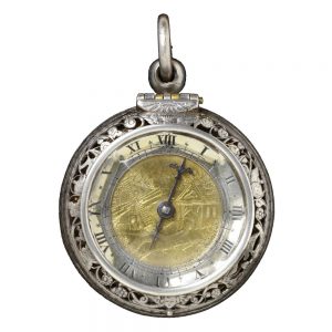 Early English silver open faced pocket watch Circa 1640