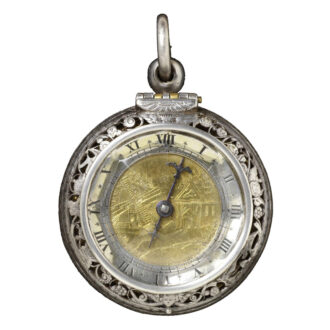 Early English silver open faced pocket watch Circa 1640