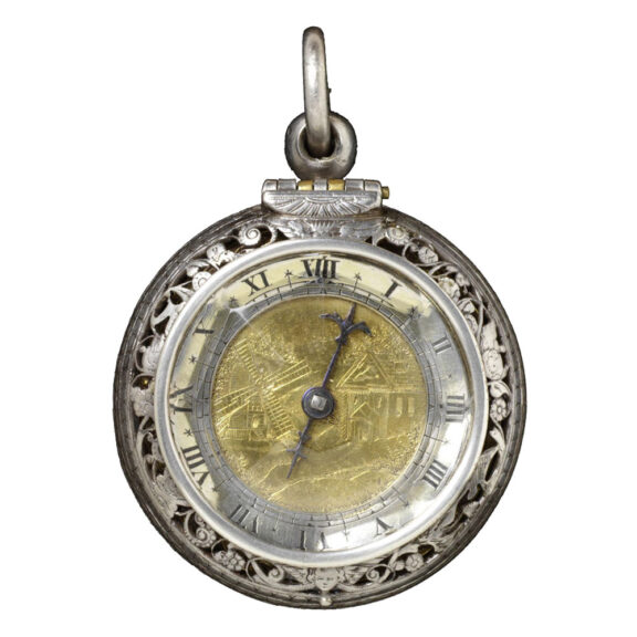 Early English silver open faced pocket watch Circa 1640