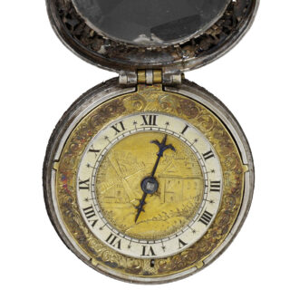 Early English silver open faced pocket watch Circa 1640